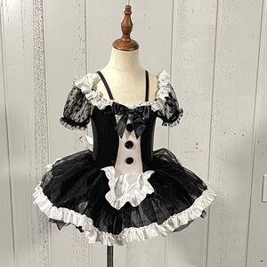 **Costume Gallery Girl's Black & White  Maid Dance Ballet Tutu
